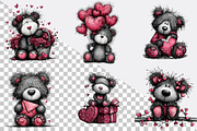 Valentine’s Day Teddy Clipart Bundle, an Illustration by SVGArt (Thumbnail 8 of 8)