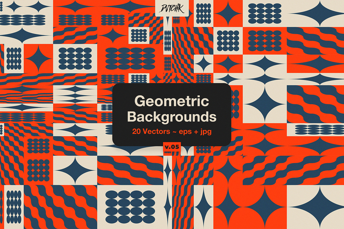 Geometric Vector Backgrounds V05, a Background Graphic by dvtchk (Photo 1 of 6)