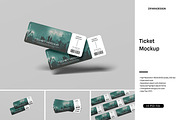Ticket Mockup, an Advertising Mockup by ZifaraDesign (Thumbnail 1 of 11)