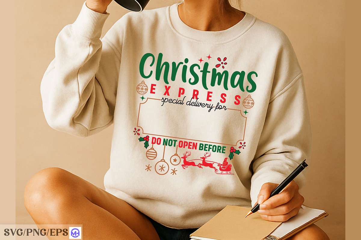 Christmas Express Gift Tag Santa, a Graphic by mh_arif (Photo 4 of 4)