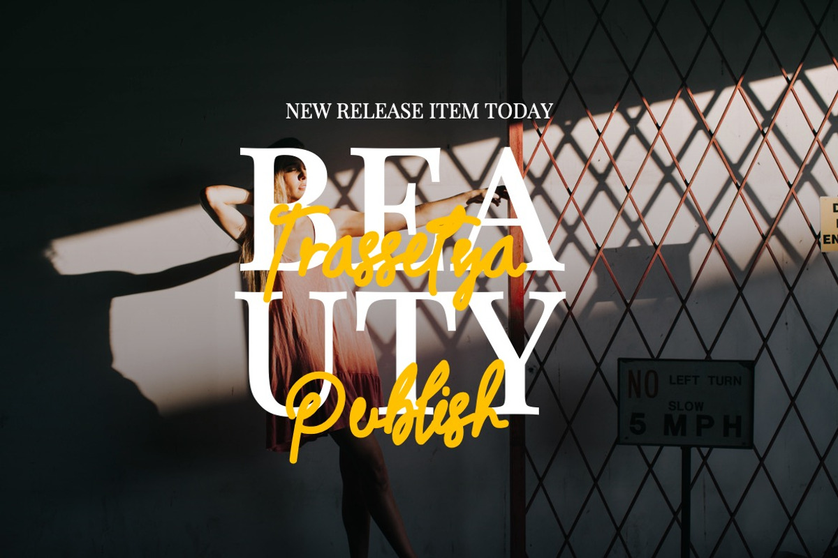 Trassetya - Handwritten Font, a Script Font by Dhabee (Photo 5 of 10)