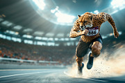 Cheetah running athletes are running, an Animal Photo by Stock Shape (Thumbnail 3 of 8)