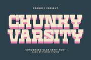 Chunky Varsity - Condensed Slab, a Slab Serif Font by Pian45 Studio (Thumbnail 1 of 8)