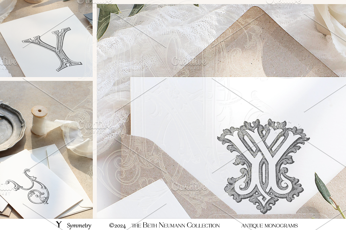 Antique Vintage Monogram Initial Y, an Object Graphic by Antique Monograms (Photo 2 of 4)