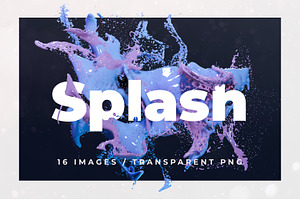 16 Colorful Liquid Splashes