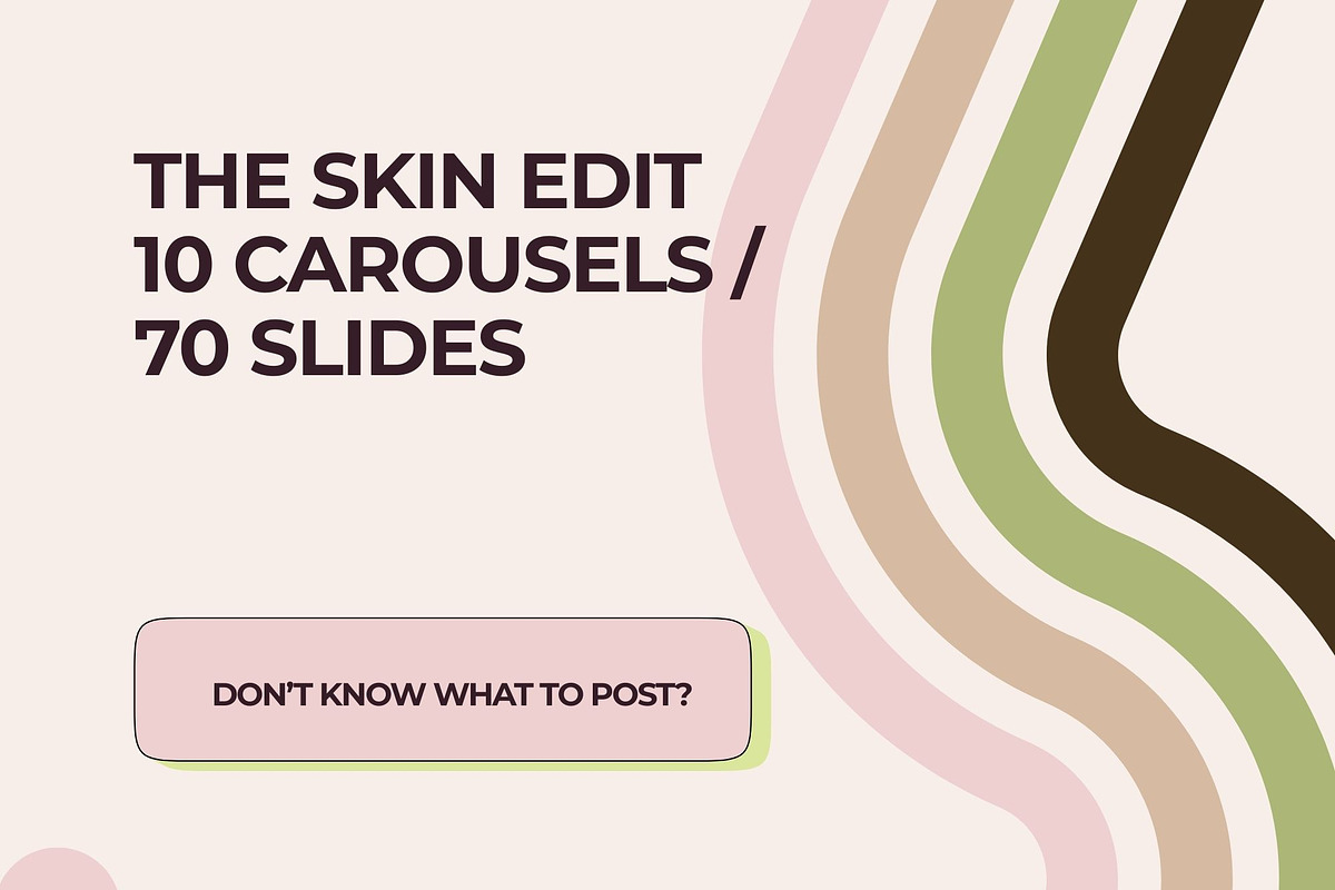 Skincare Instagram Carousel Canva, a Social Media Template by MOAROShop (Photo 4 of 9)