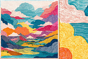 Colorful Cloudy Landscape, a Decorative Illustration by yahu88studio (Thumbnail 4 of 10)