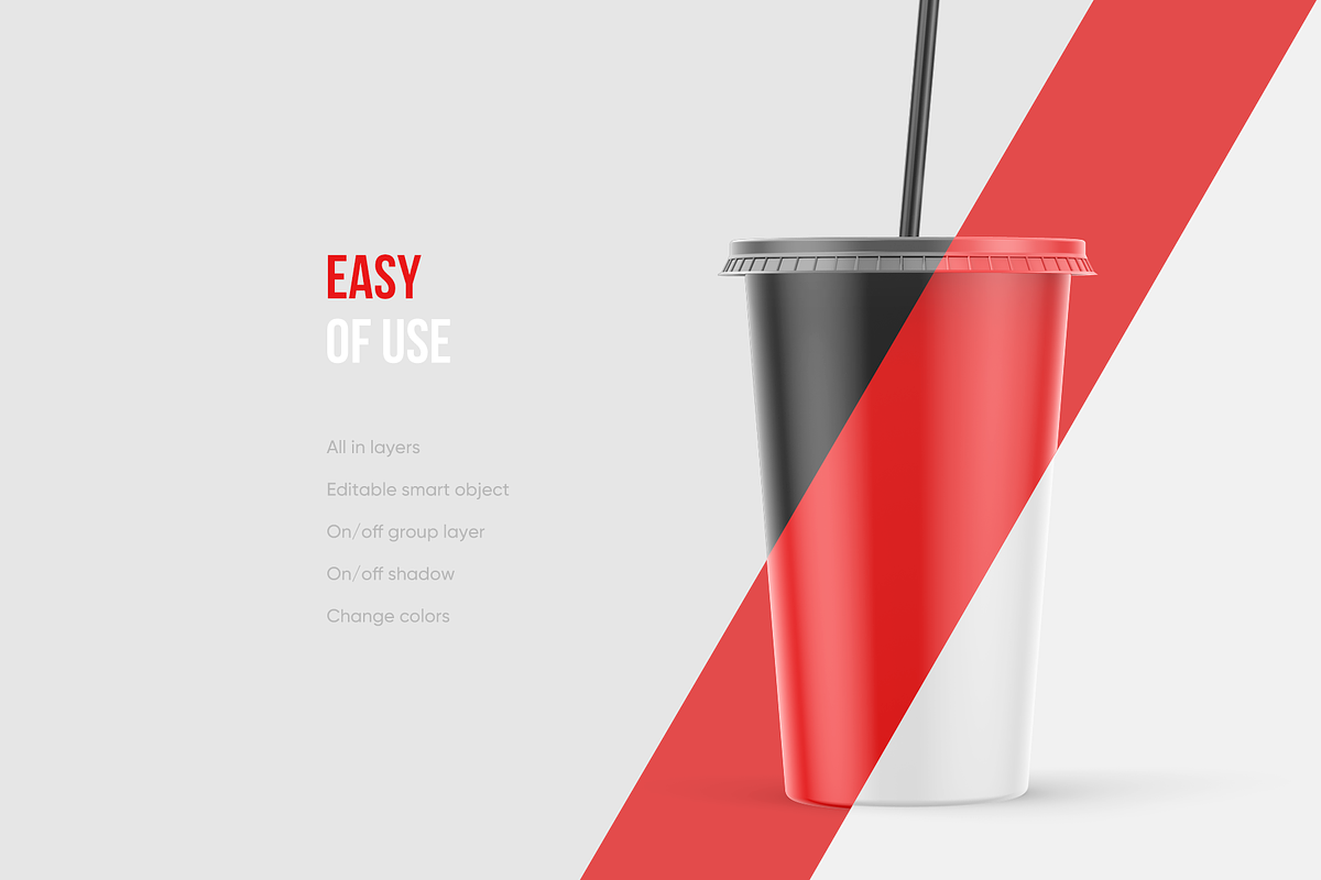 Soda cup mockup, a Cups & Container Mockup by BlackMockup (Photo 3 of 8)
