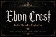 Ebon Crest, a Blackletter Font by Wow Magic (Thumbnail 3 of 7)