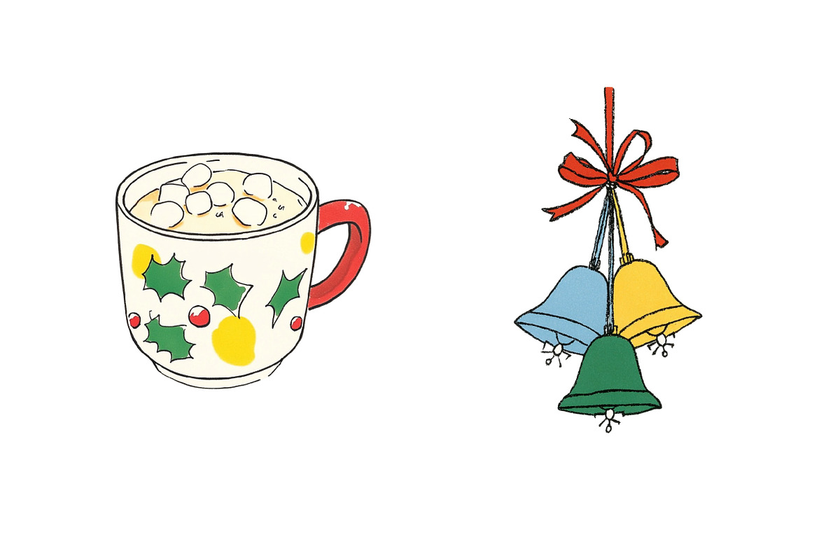 Cute Yellow Christmas Clipart, an Illustration by CreationArt (Photo 6 of 6)