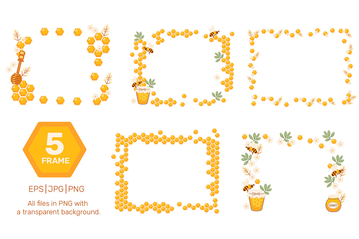 Honey vector set, a Food Illustration by Alfmaler (Photo 6 of 8)