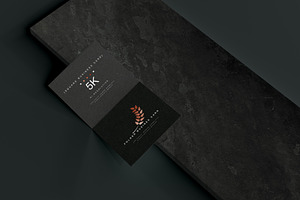 Folded Square Business Card Mockups