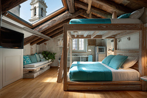 Modern wood-accented bedroom, a Photo by Beautiful things