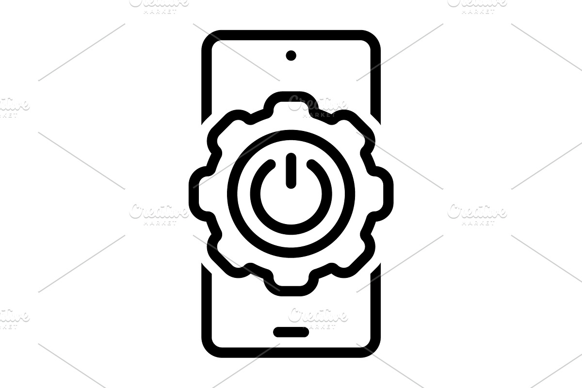 Activated operate black icon, an Outline Icon by Creative priyanka