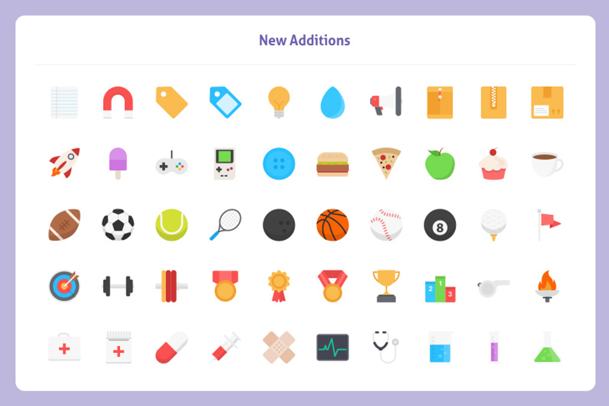 Filo: 450 Flat Vector Icons preview 2