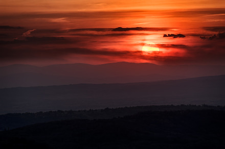 Summer sunset Panoramic scene, a Photo by wr7 Media