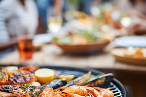 Grilled shrimp and seafood sizzling, a Food & Drink Photo by MistyDay
