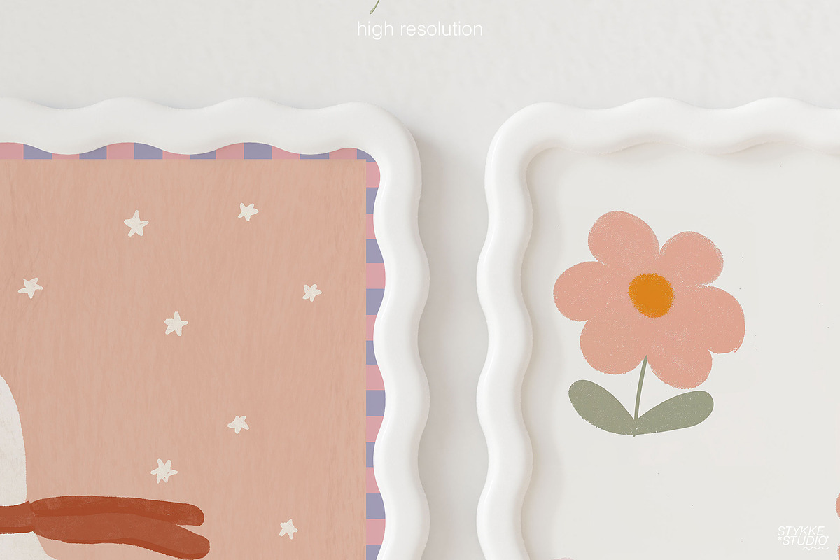 Wavy Frame Mockup | BASIC, a Household Mockup by Stykke Studio (Photo 4 of 9)