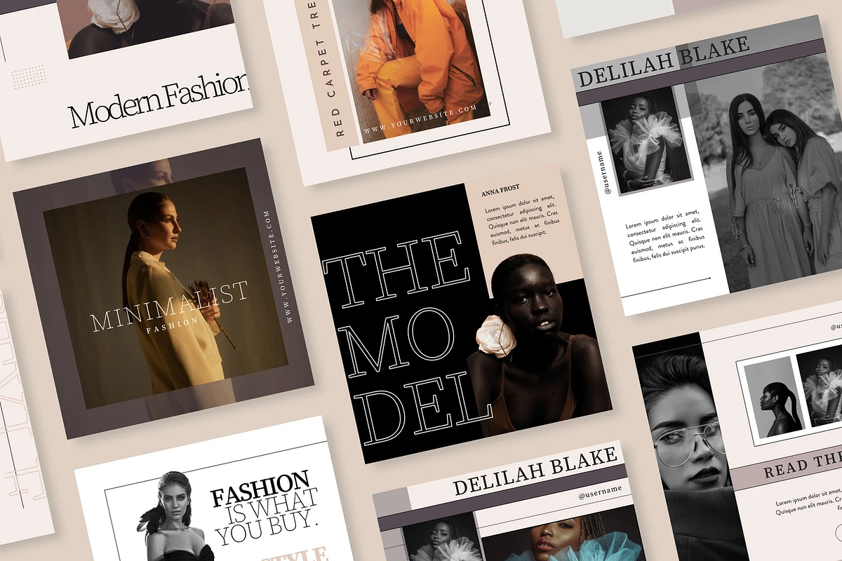 36 Fashion Instagram Templates, a Social Media Template by The Lone Crowd (Photo 3 of 9)