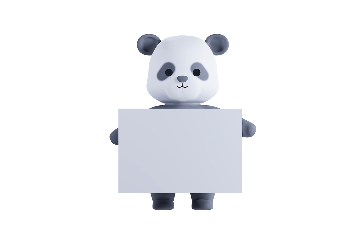 3D Pack Cute Animal Panda, an Animal 3D Model by Astuti Studio (Photo 2 of 11)