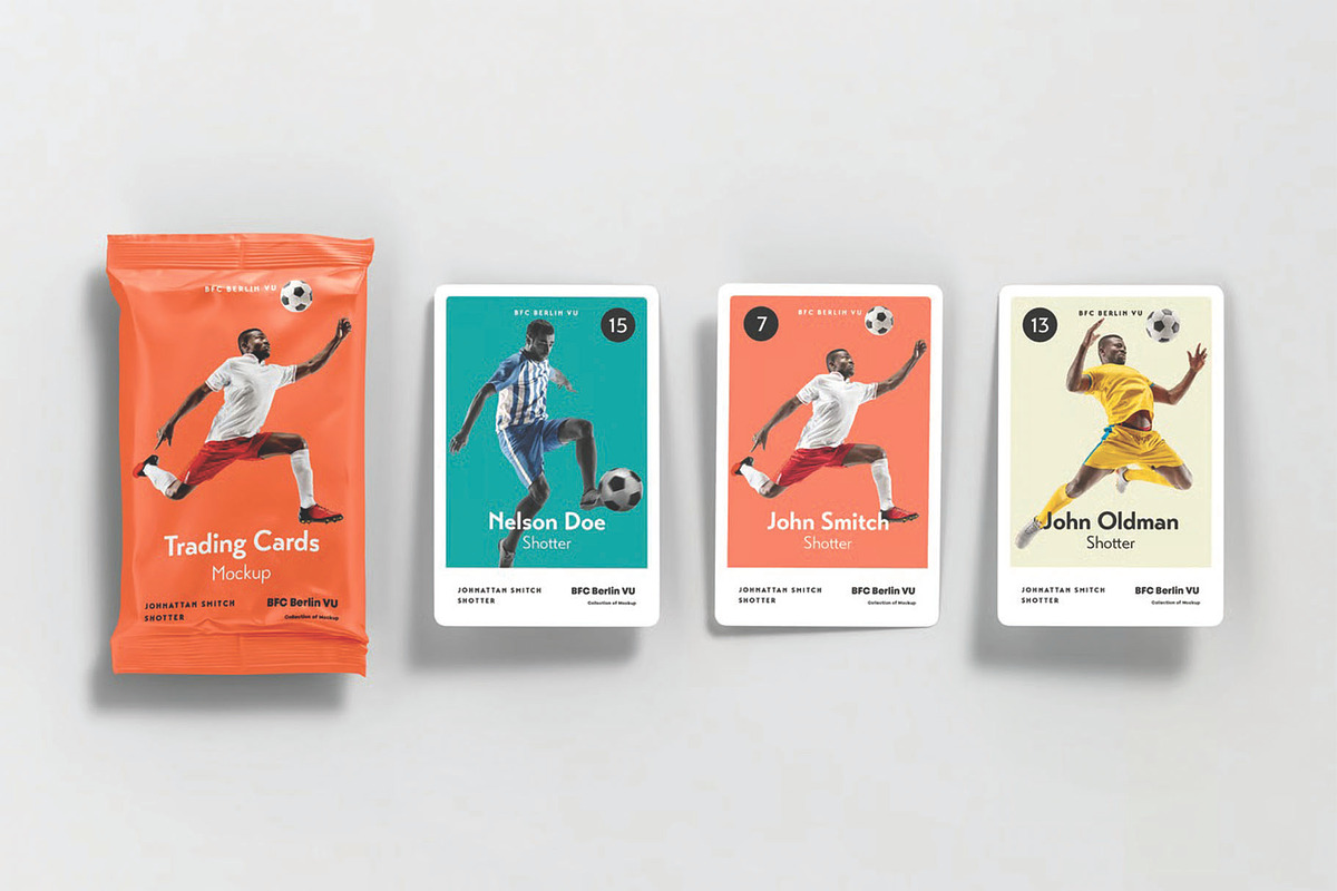 Premium Trading Cards Mockup, an Advertising Mockup by DesignRushMarket (Photo 13 of 14)