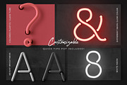 Neon alphabet kit, an Object Graphic by MiksKS (Thumbnail 4 of 11)