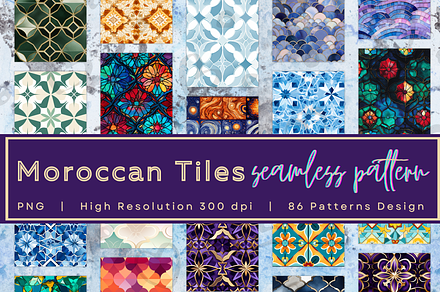 Majestic Moroccan Tiles Pattern, a Pattern Graphic by ElevenZeroTwo