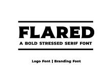 Flared - a logo font or brand font