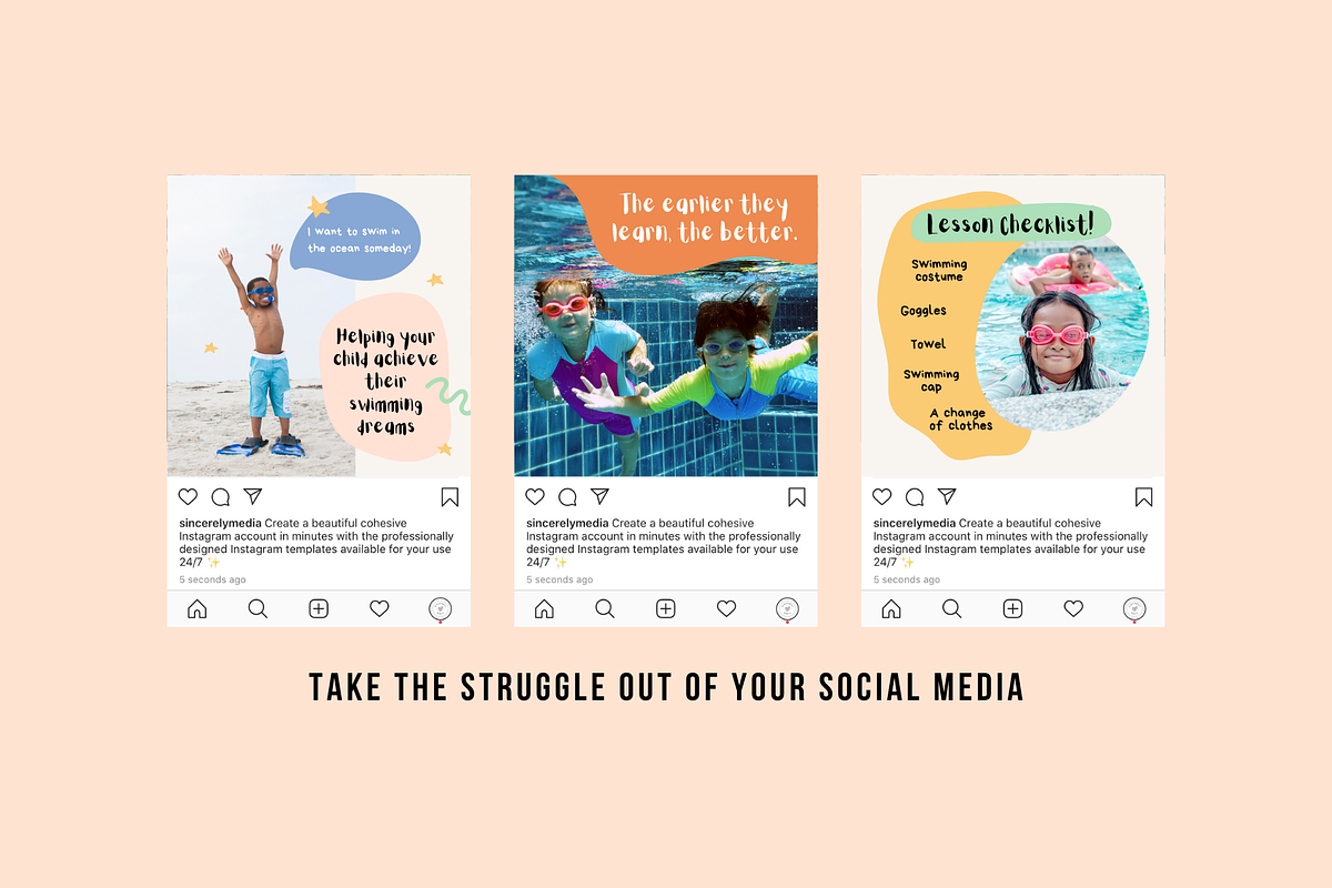 Kids Swimming School Social Media, a Social Media Template by Sincerely ...