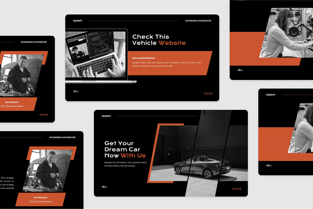 Automobile Automotive Google Slide, a Presentation Template by Annora Studio (Photo 5 of 5)