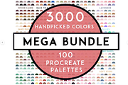 Procreate Color Palette Mega Bundle, a Palette Add-On by wings of design (Thumbnail 1 of 2)