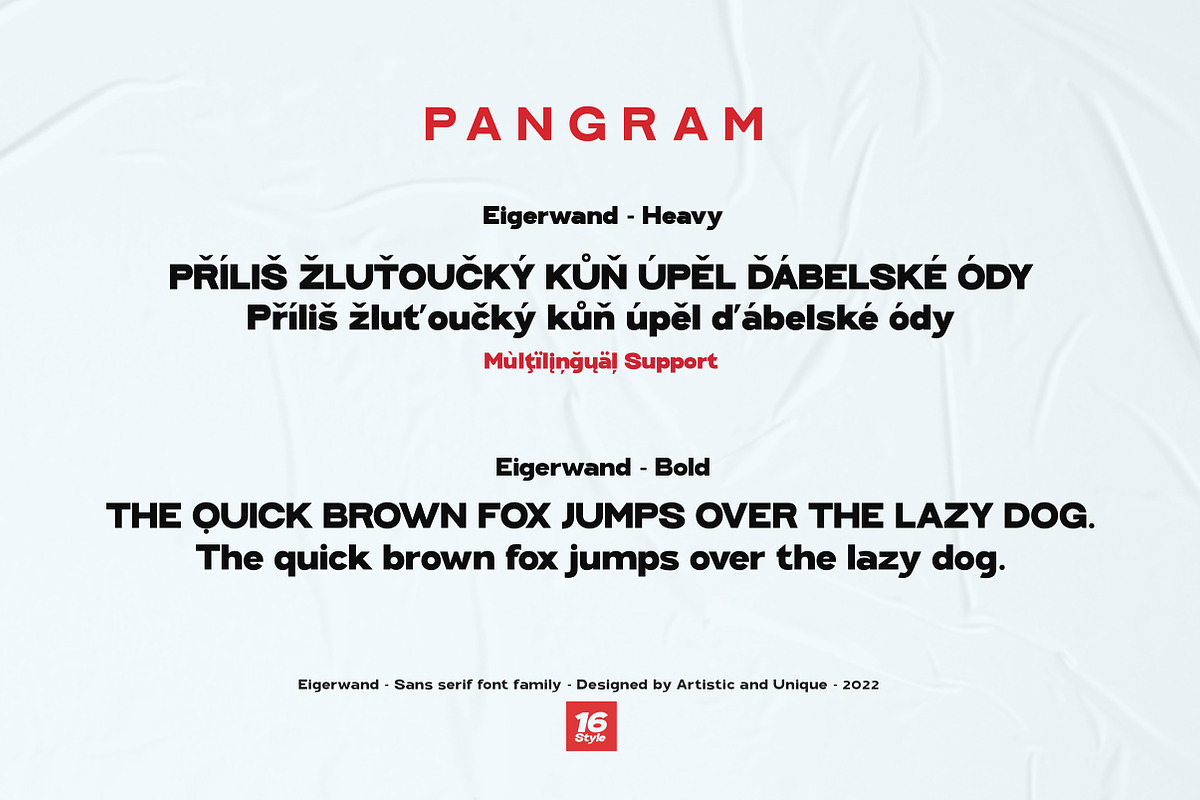 Eigerwand sans serif font family, a Sans Serif Font by Artistic & Unique (Photo 13 of 14)