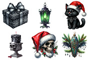 Goth Christmas Clipart, an Illustration by Daily.Designs (Thumbnail 5 of 5)