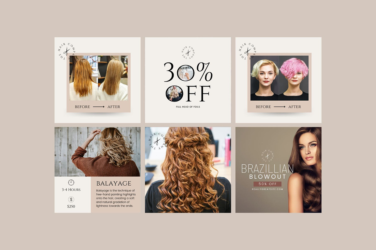 Luxury Hair Salon Instagram Grid, a Social Media Template by Sincerely Media (Photo 8 of 11)