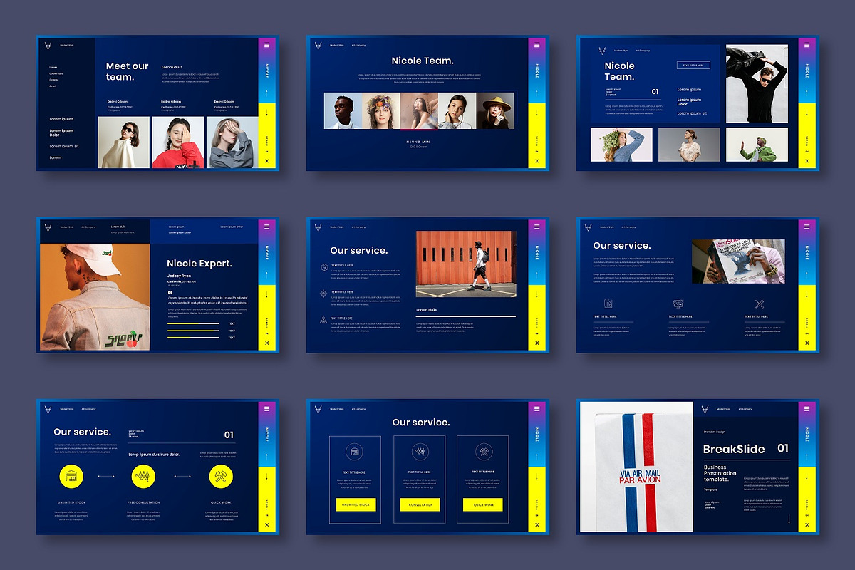 Nicole - Business Google Slide Templ, a Presentation Template by Dens Creative Studio (Photo 3 of 6)